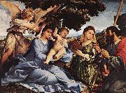 Lorenzo Lotto Madonna and Child with Saints and an Angel oil on canvas